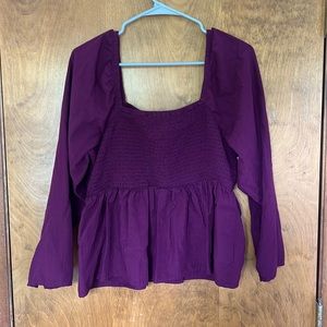 Old Navy blouse with scrunch and back detail